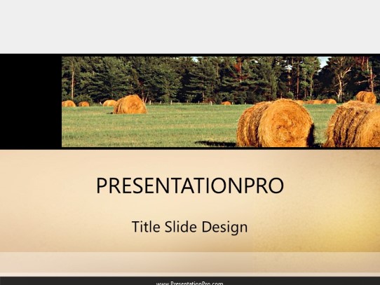 Bale Of Hay PowerPoint Template title slide design