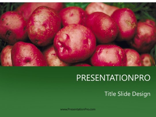 Red Potato PowerPoint Template title slide design