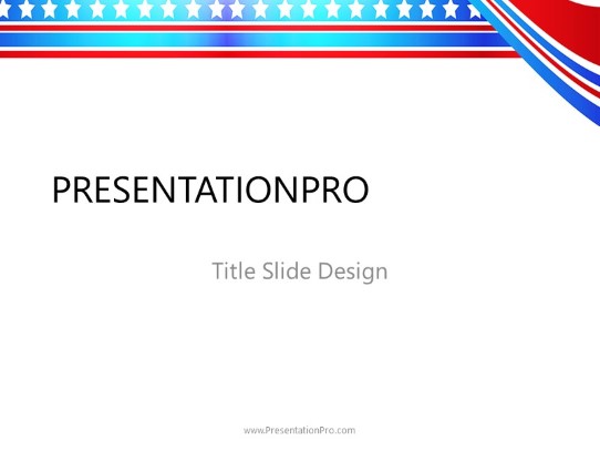 The Patriotic Republican PowerPoint Template title slide design
