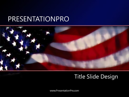 Usa 8 PowerPoint Template title slide design