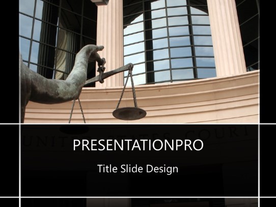 Us Court PowerPoint Template title slide design