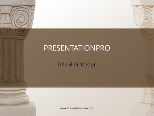 Columns Of Structure PowerPoint Template title slide design