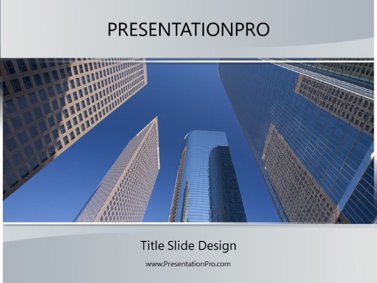 La Sky Scrapers PowerPoint Template title slide design