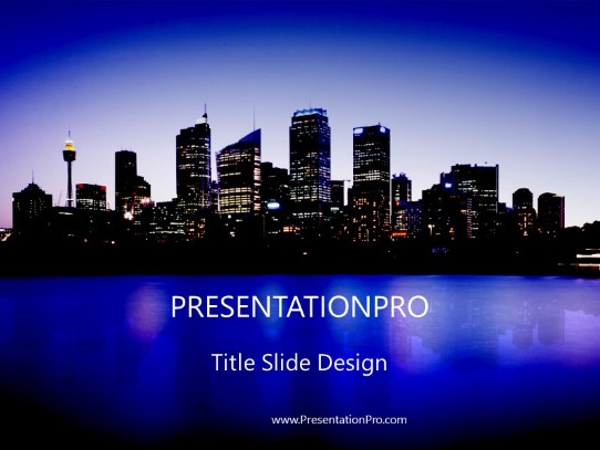 Sydney Skyline PowerPoint Template title slide design