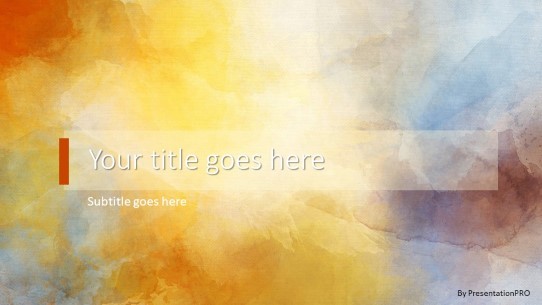 Abstract Painting Widescreen PowerPoint Template title slide design