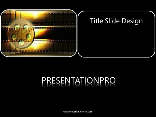 Film 0003 PowerPoint Template title slide design