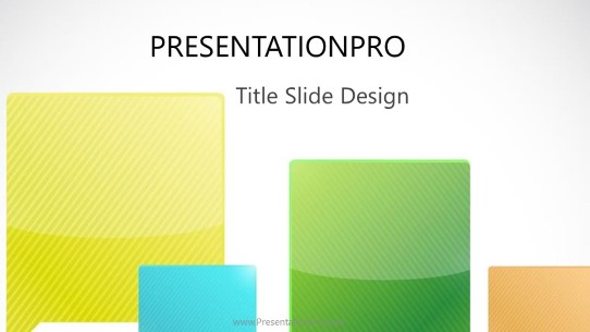 3D Quote Squares Widescreen PowerPoint Template title slide design