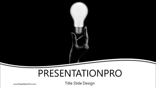 Any Idea Widescreen PowerPoint Template title slide design