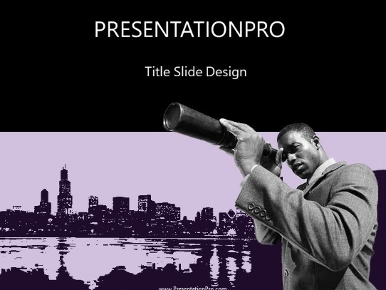 Avast Purple PowerPoint Template title slide design