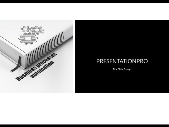 Book Process Automation PowerPoint Template title slide design