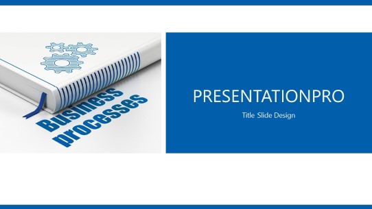 Book Process Widescreen PowerPoint Template title slide design