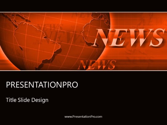 Breaking News Orange Business Powerpoint Template Presentationpro