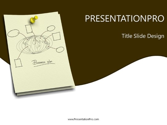 Business Plan Pin Up B PowerPoint Template title slide design