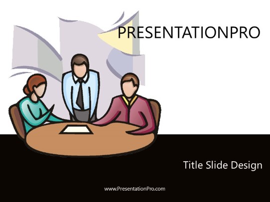 Business Talk PowerPoint Template title slide design