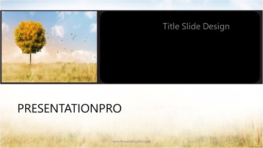 Change Of Seasons C Widescreen PowerPoint Template title slide design