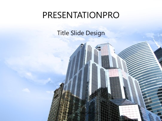 Chicago Offices PowerPoint Template title slide design