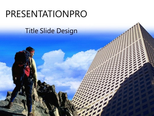 Climbing PowerPoint Template title slide design