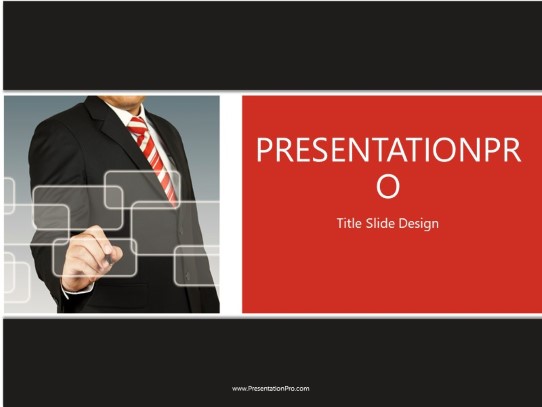 Drawing Blank Rectangle PowerPoint Template title slide design