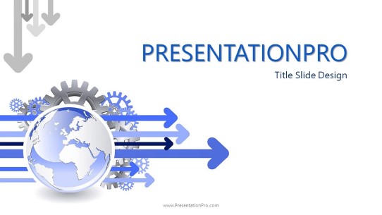 Forward Movement Blue Widescreen PowerPoint Template title slide design