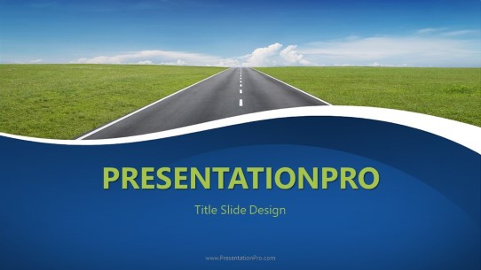 Going Places Blue Widescreen PowerPoint Template title slide design