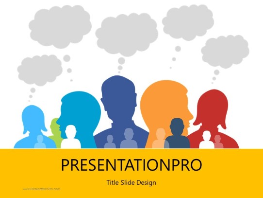 Group Think PowerPoint Template title slide design