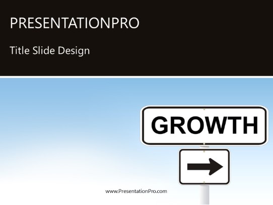 Growth Direction PowerPoint Template title slide design