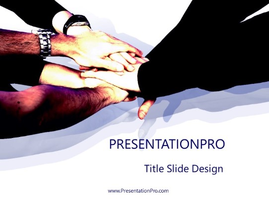 Hands PowerPoint Template title slide design