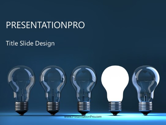 Idea Illumination PowerPoint Template title slide design