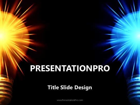 Idea Illumination Light Bulbs PowerPoint Template title slide design