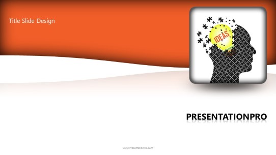 Mind Blowing Idea Widescreen PowerPoint Template title slide design