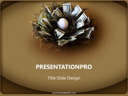 Nest Egg PowerPoint Template title slide design