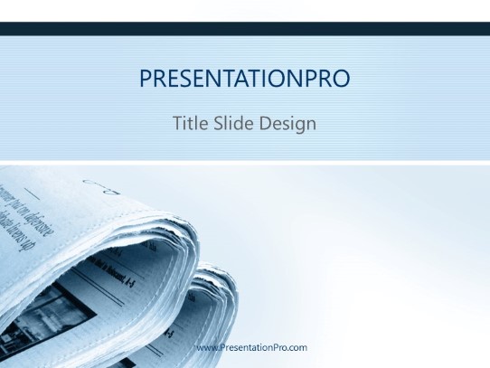 Newspaper Circles PowerPoint Template title slide design