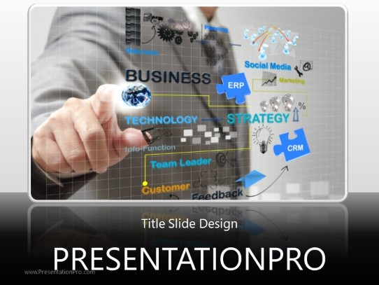 Point On BusinesProcess PowerPoint Template title slide design