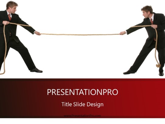 Professional Tug Of War PowerPoint Template title slide design