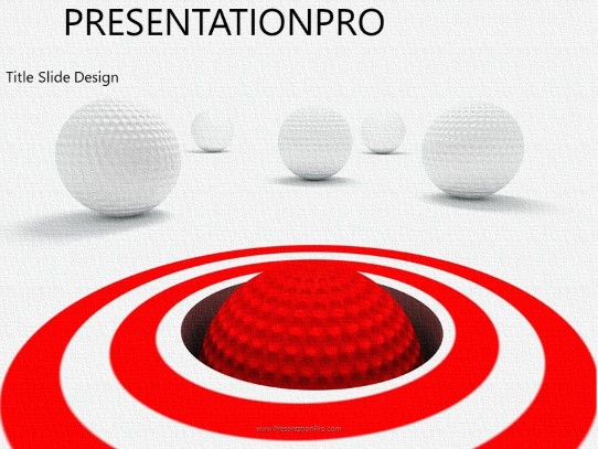 Putting Target PowerPoint Template title slide design