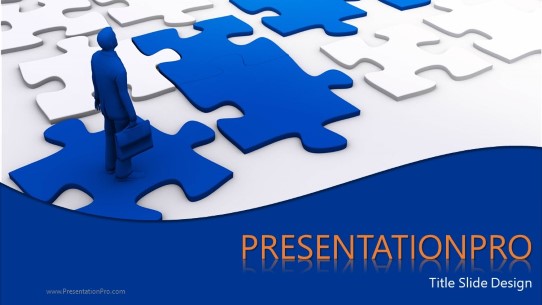 Puzzled Path Widescreen PowerPoint Template title slide design