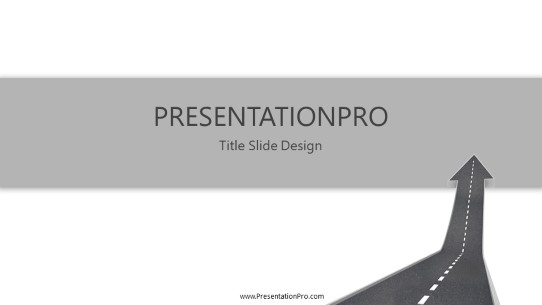 Road Arrow Direction 01 Widescreen PowerPoint Template title slide design