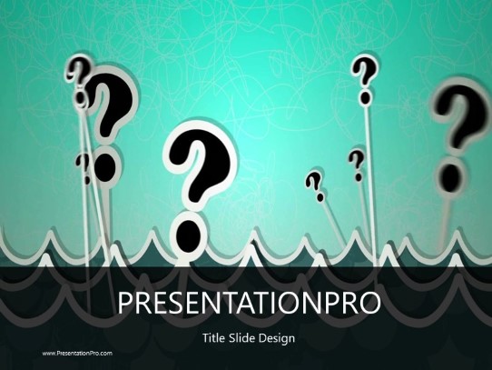 Sea Of Questions PowerPoint Template title slide design