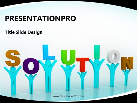 Standing Solution Black PowerPoint Template title slide design
