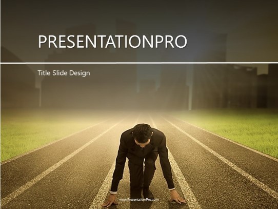 Starting Position PowerPoint Template title slide design