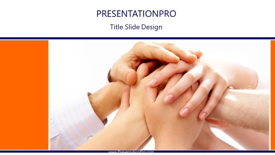 Team Unity Orange Widescreen PowerPoint Template title slide design