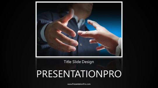 The Agreement Widescreen PowerPoint Template title slide design