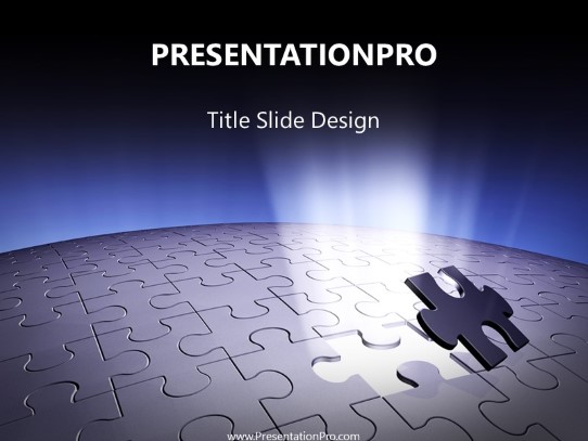 The Missing Piece PowerPoint Template title slide design