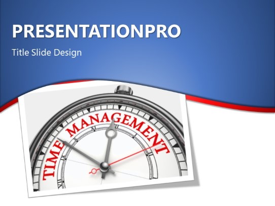 Time Management A PowerPoint Template title slide design