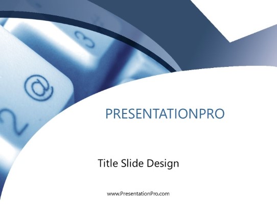 Zoomed Keyboard PowerPoint Template title slide design