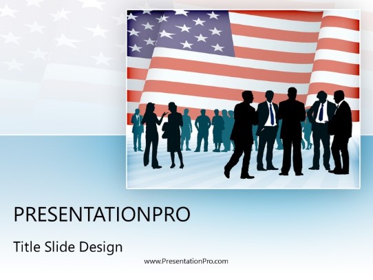 American Business PowerPoint Template title slide design