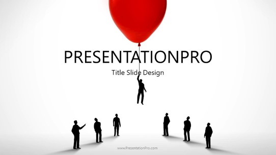 Business Balloon Widescreen PowerPoint Template title slide design