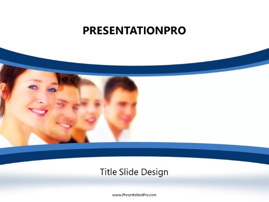 Business Blue Eyes PowerPoint Template title slide design