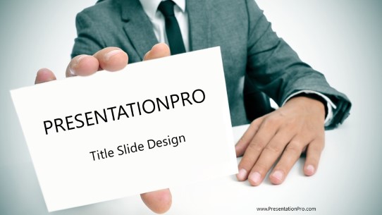 Business Card 01 Widescreen PowerPoint Template title slide design