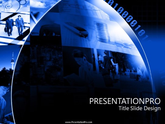 Business Collage PowerPoint Template title slide design